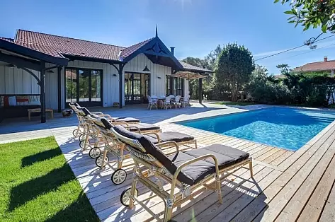 Villa de standing avec piscine chauff&eacute;e &agrave; louer - Esprit Cap Ferret